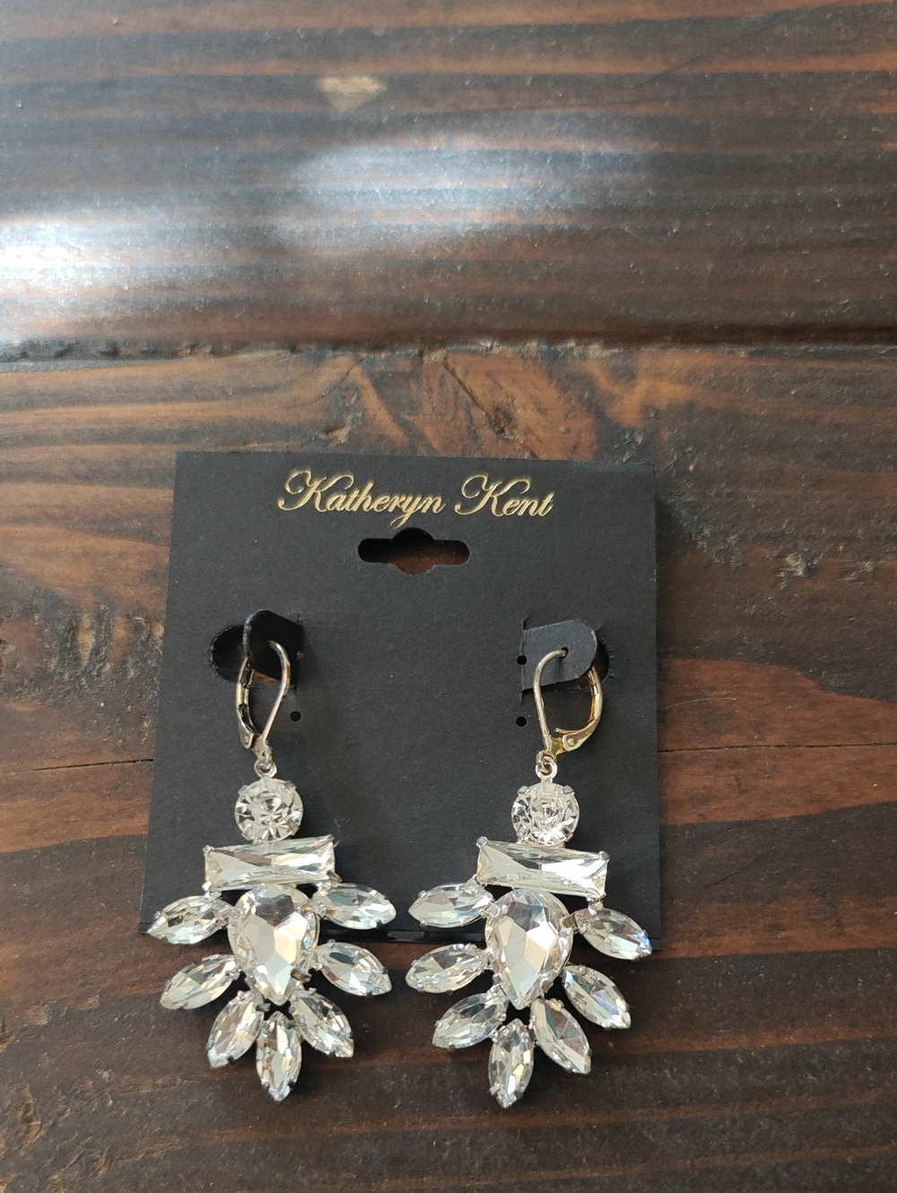 Clear Crystal Drop Earrings AA22 6770